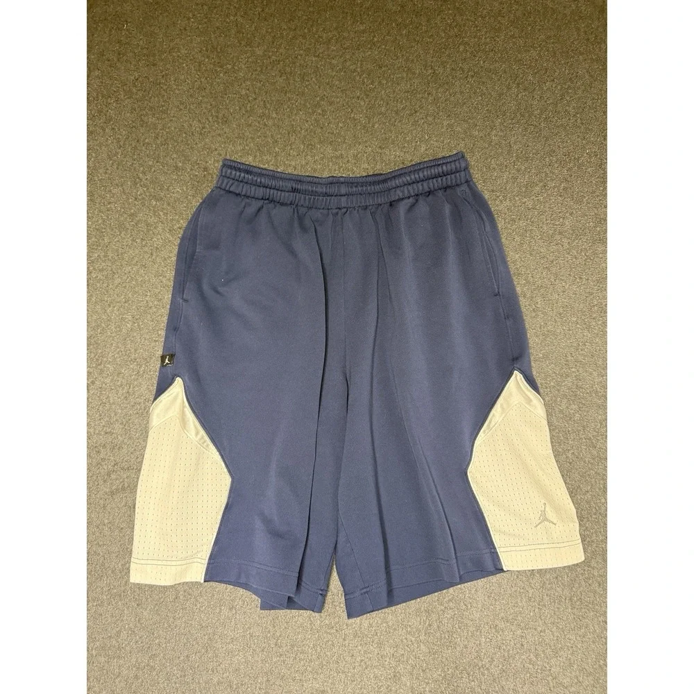 Jordan Shorts Mens XL Navy Blue Jumpman Basketball Athletic Mesh